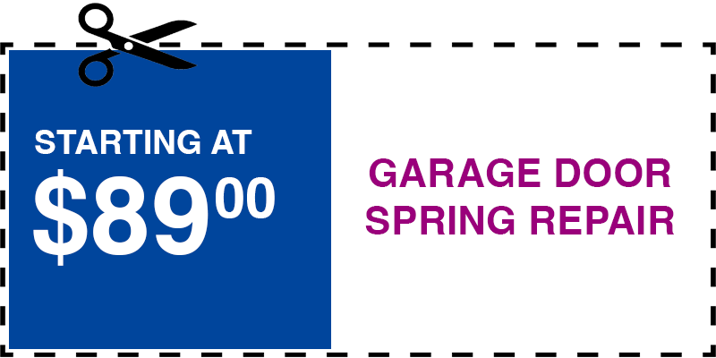 89 garage door SPRING repair Woodside